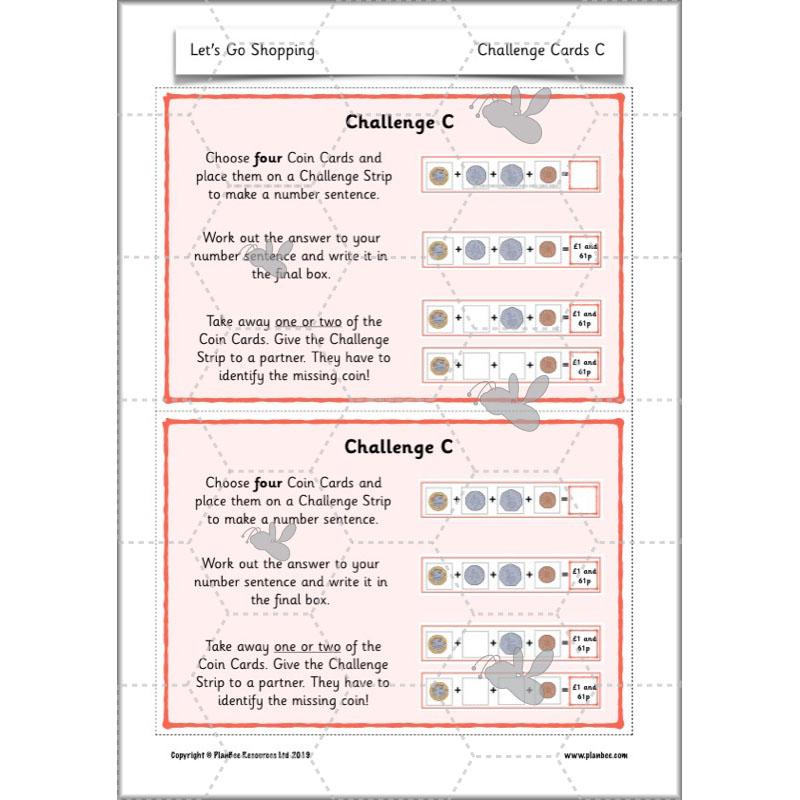 PlanBee Let's Go Shopping: Year 2 Money Maths Activities