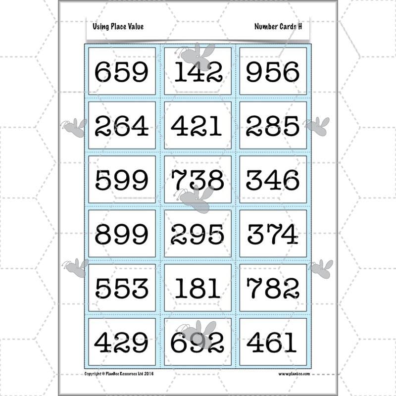 PlanBee Using Place Value: KS2 Maths Planning for Year 3