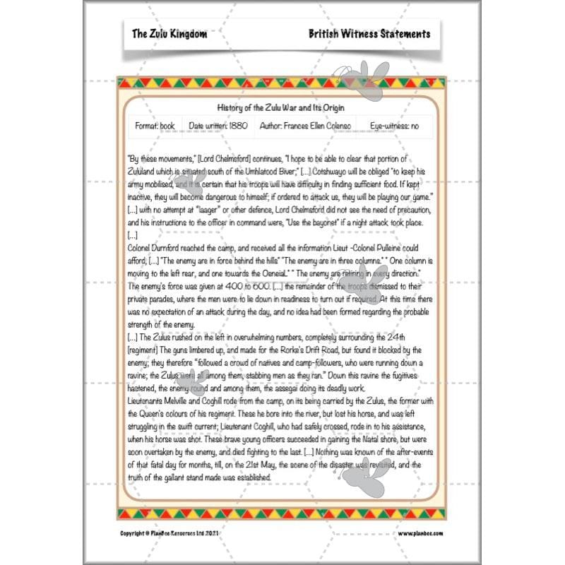 PlanBee The Zulu Kingdom KS2 | Zulu History Lessons by PlanBee