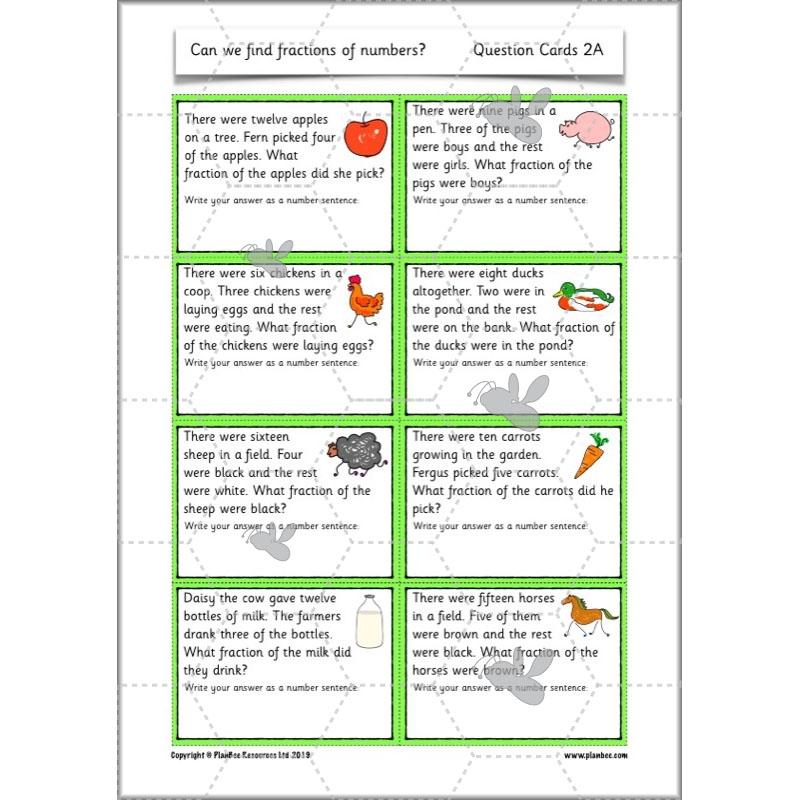 PlanBee Can we find fractions of numbers? Year 2 Fractions Planning