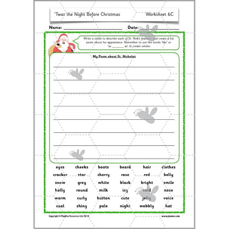 PlanBee Twas the Night Before Christmas Lesson Plans | Year 2 Poetry