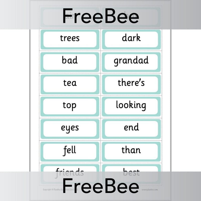 PlanBee FREE 200 High Frequency Words Flashcards | PlanBee