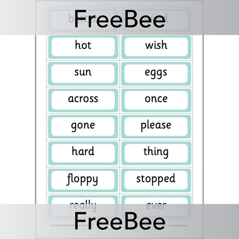 PlanBee FREE 200 High Frequency Words Flashcards | PlanBee