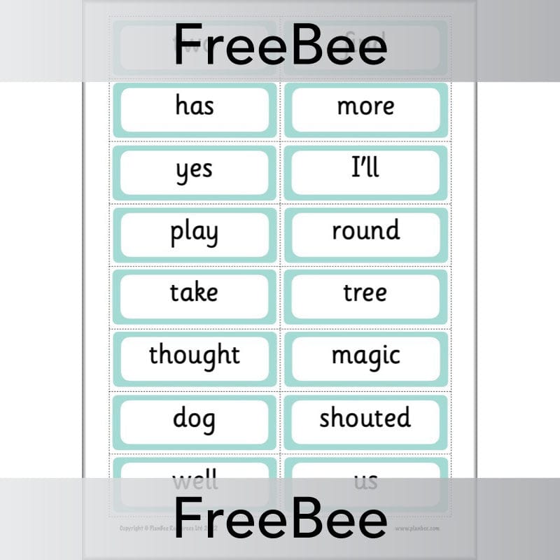 PlanBee FREE 200 High Frequency Words Flashcards | PlanBee