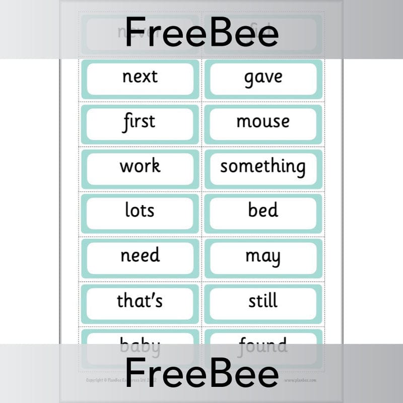 PlanBee FREE 200 High Frequency Words Flashcards | PlanBee