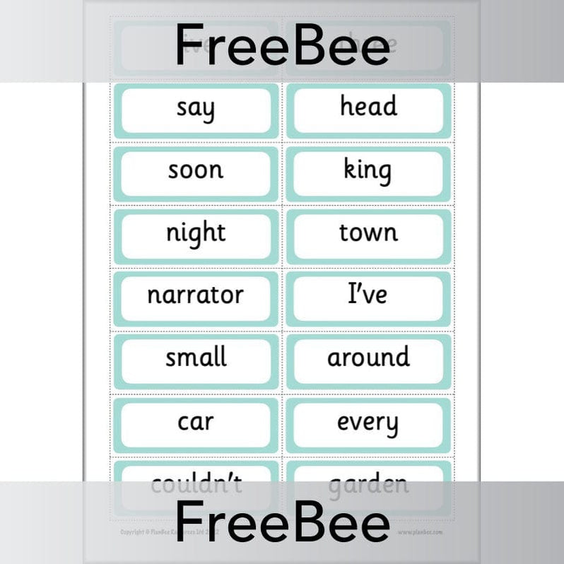 FREE 200 High Frequency Words Flashcards by PlanBee