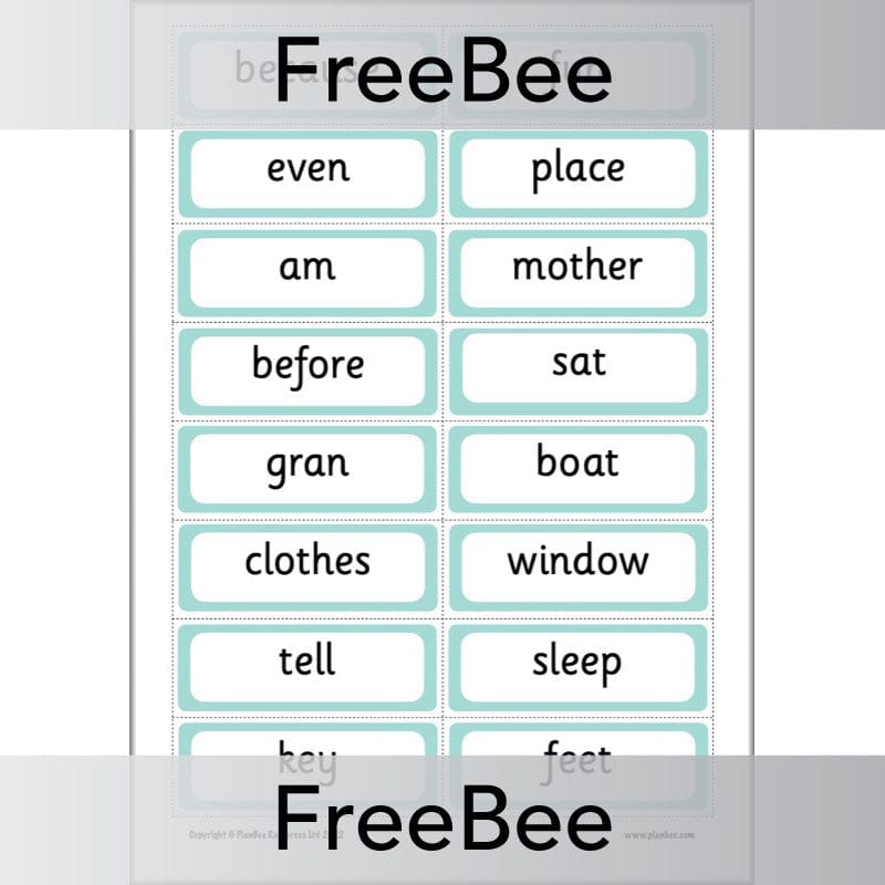 PlanBee FREE 200 High Frequency Words Flashcards | PlanBee