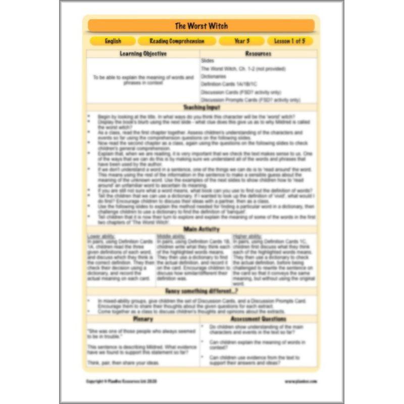 PlanBee The Worst Witch Characters English Pack by PlanBee