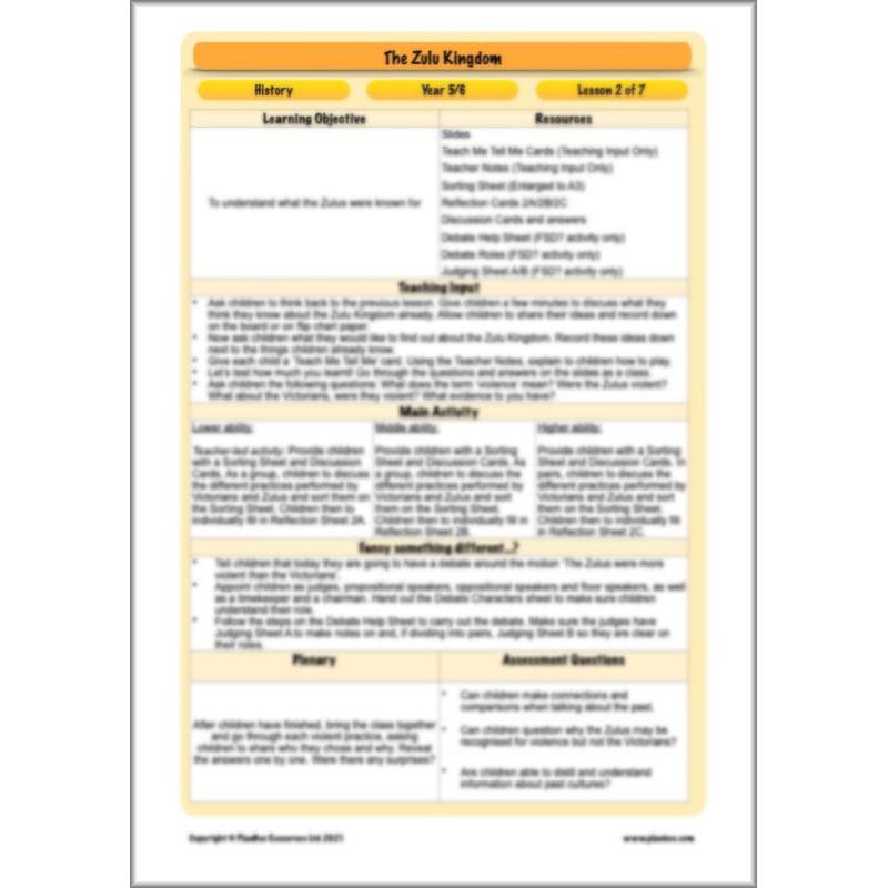 PlanBee The Zulu Kingdom KS2 | Zulu History Lessons by PlanBee