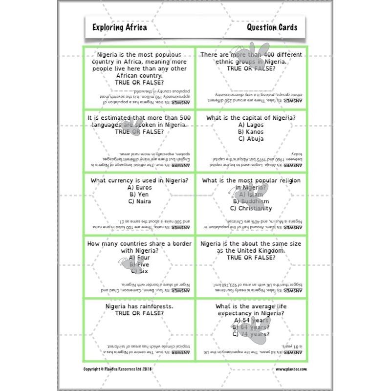 PlanBee Exploring Africa KS2 Geography lessons for Year 5 & Year 6
