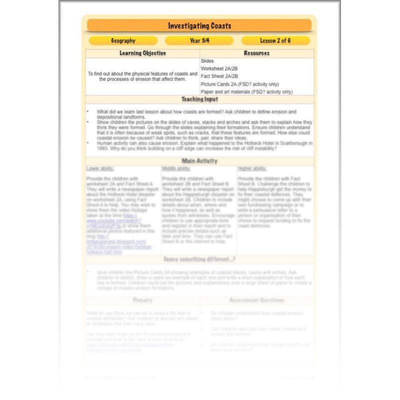 PlanBee Investigating Coasts KS2 Geography Lessons | PlanBee