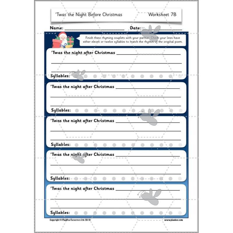 PlanBee Twas the Night Before Christmas Lesson Plans | Year 2 Poetry