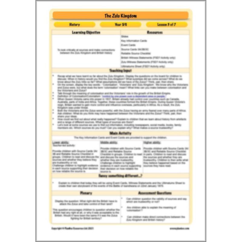 PlanBee The Zulu Kingdom KS2 | Zulu History Lessons by PlanBee