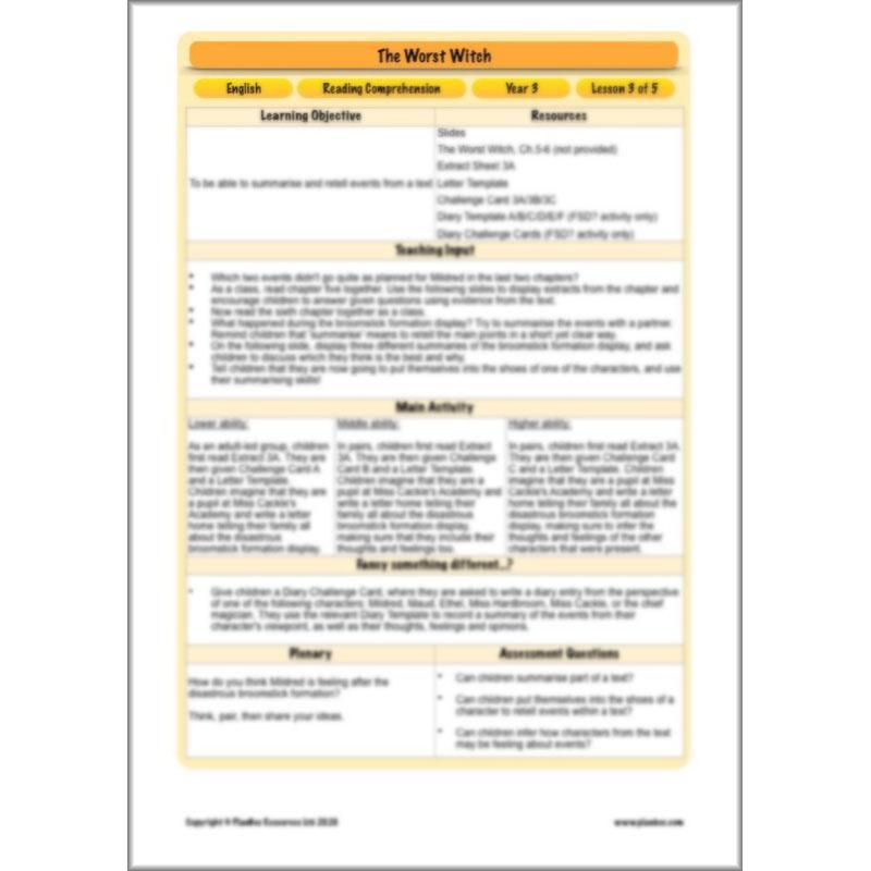 PlanBee The Worst Witch Characters English Pack by PlanBee