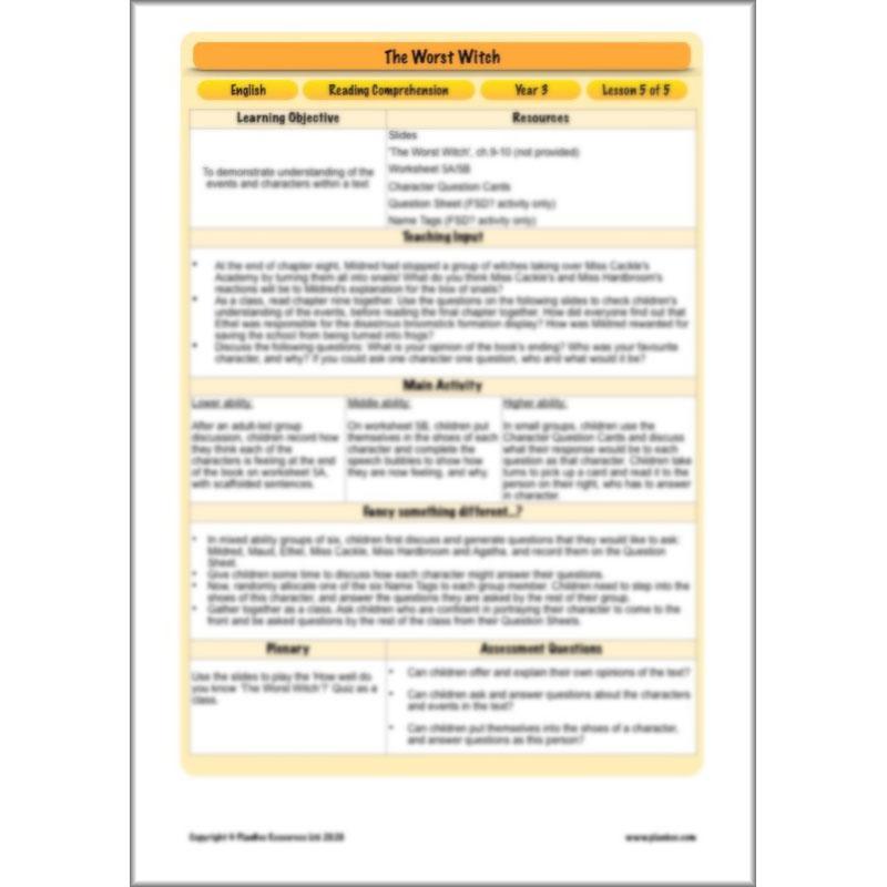 PlanBee The Worst Witch Characters English Pack by PlanBee