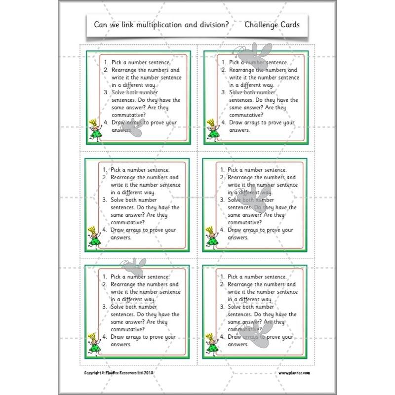 PlanBee Can We Link Multiplication and Division? Year 2 Maths scheme of work