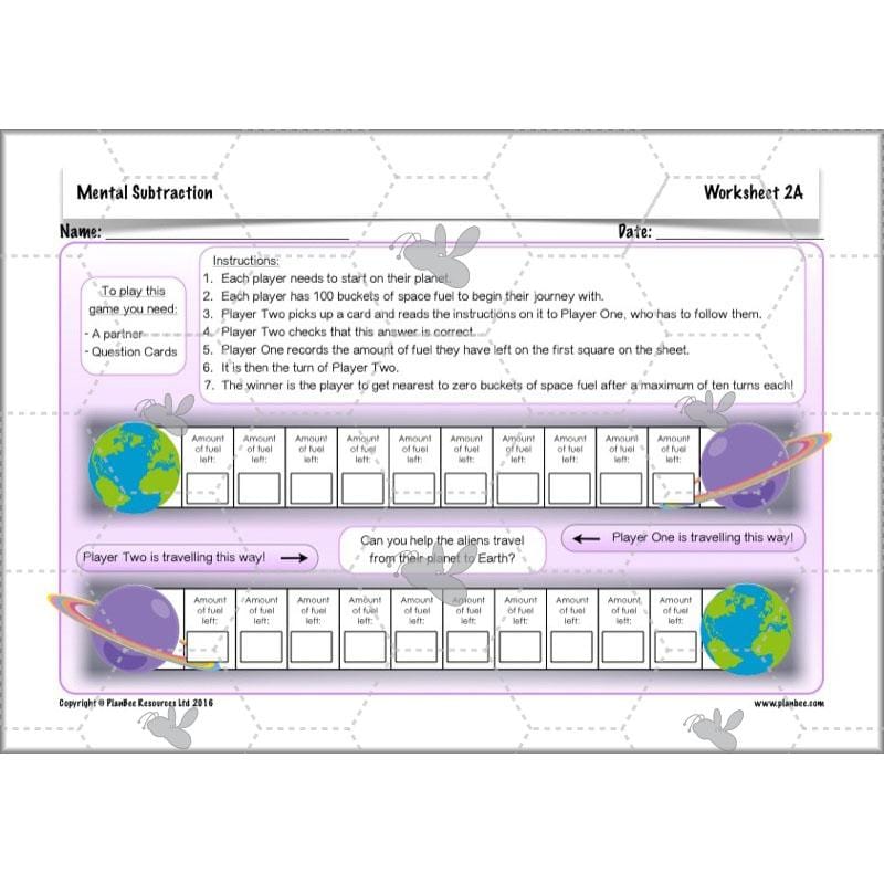 PlanBee Mental Subtraction: Addition and Subtraction Year 3 Maths