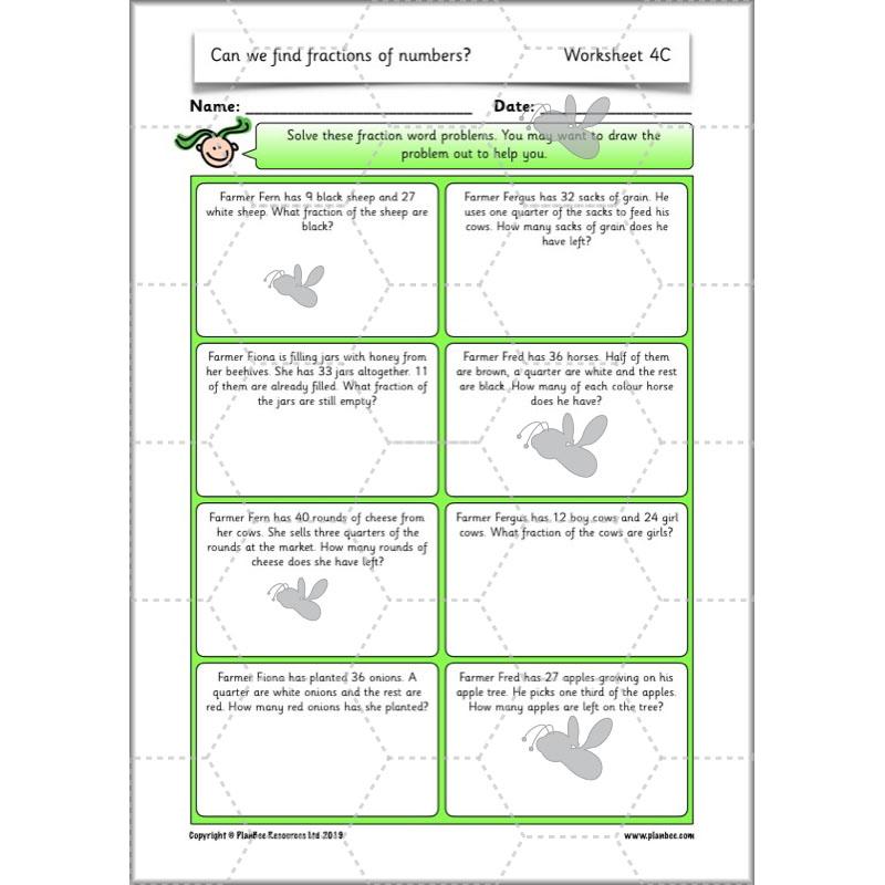 PlanBee Can we find fractions of numbers? Year 2 Fractions Planning
