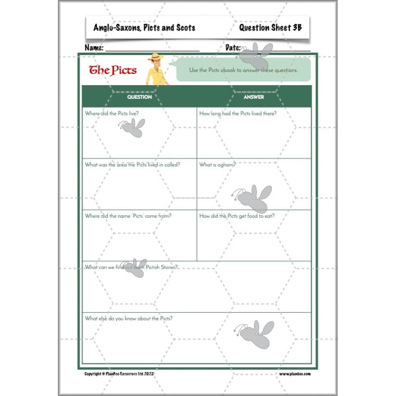PlanBee Anglo-Saxons, Picts and Scots KS2 | Anglo-Saxons, Picts and Scots Lesson Pack by PlanBee