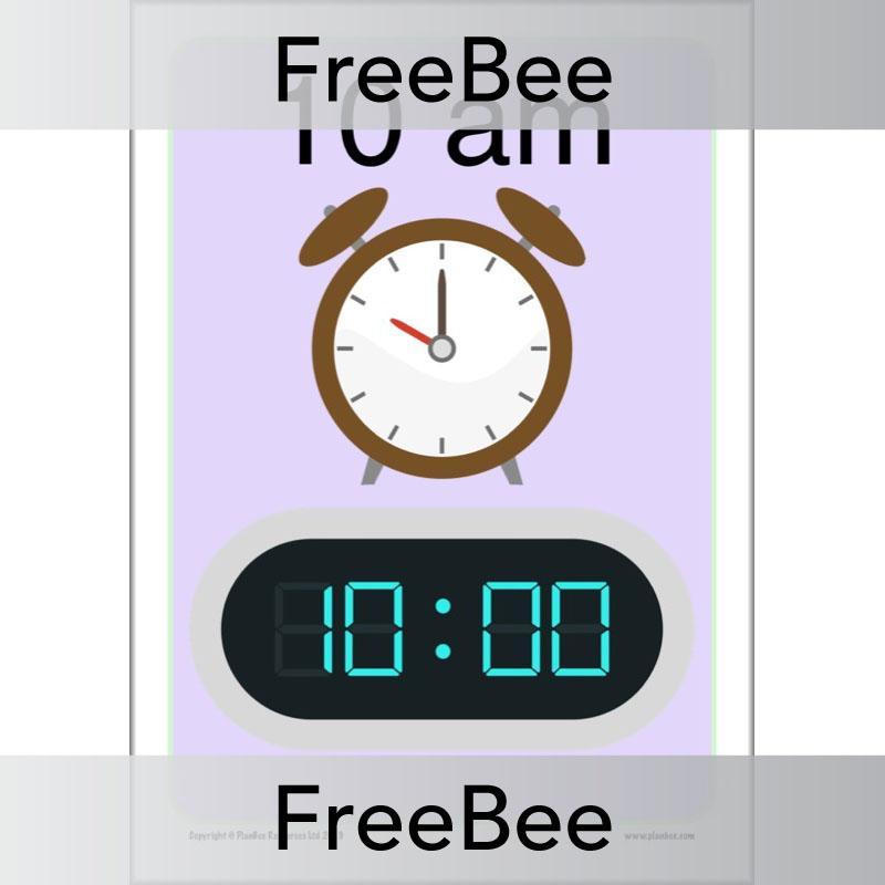 PlanBee 24-Hour Time | Free KS2 Classroom Decoration | PlanBee