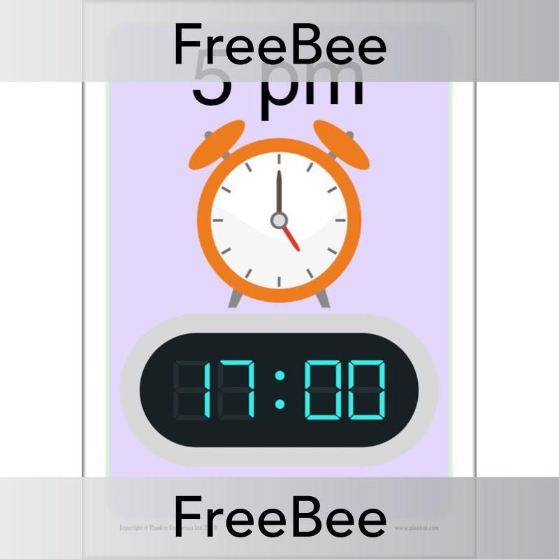 PlanBee 24-Hour Time | Free KS2 Classroom Decoration | PlanBee