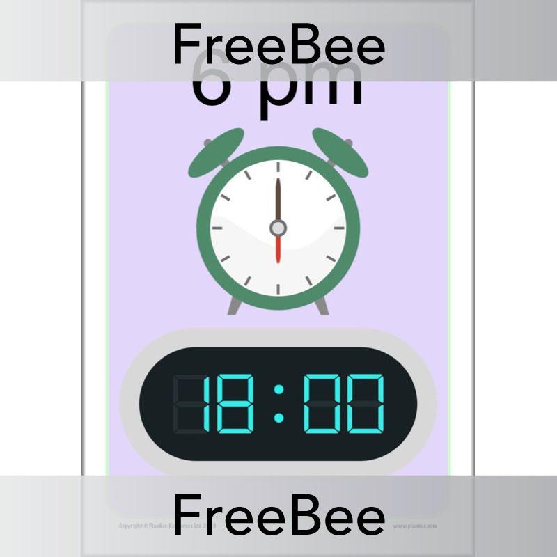 PlanBee 24-Hour Time | Free KS2 Classroom Decoration | PlanBee