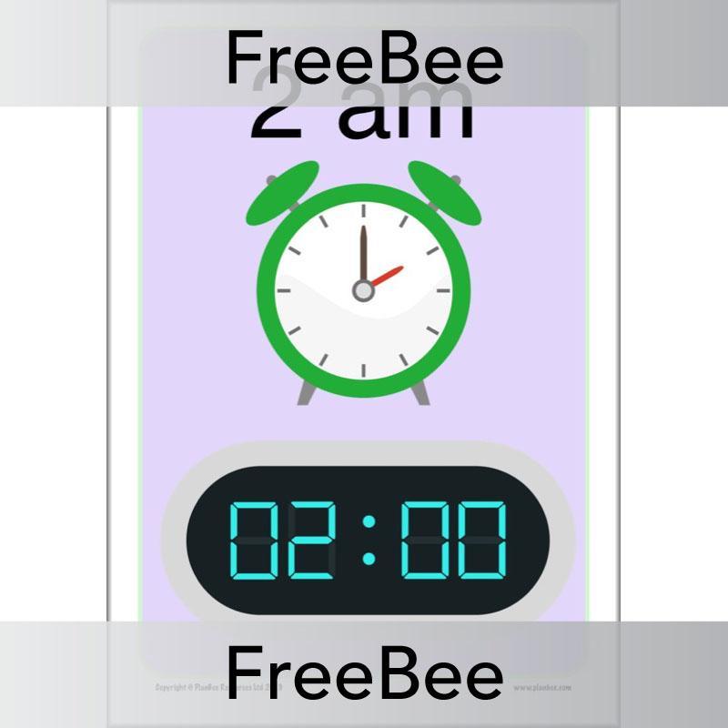 PlanBee 24-Hour Time | Free KS2 Classroom Decoration | PlanBee