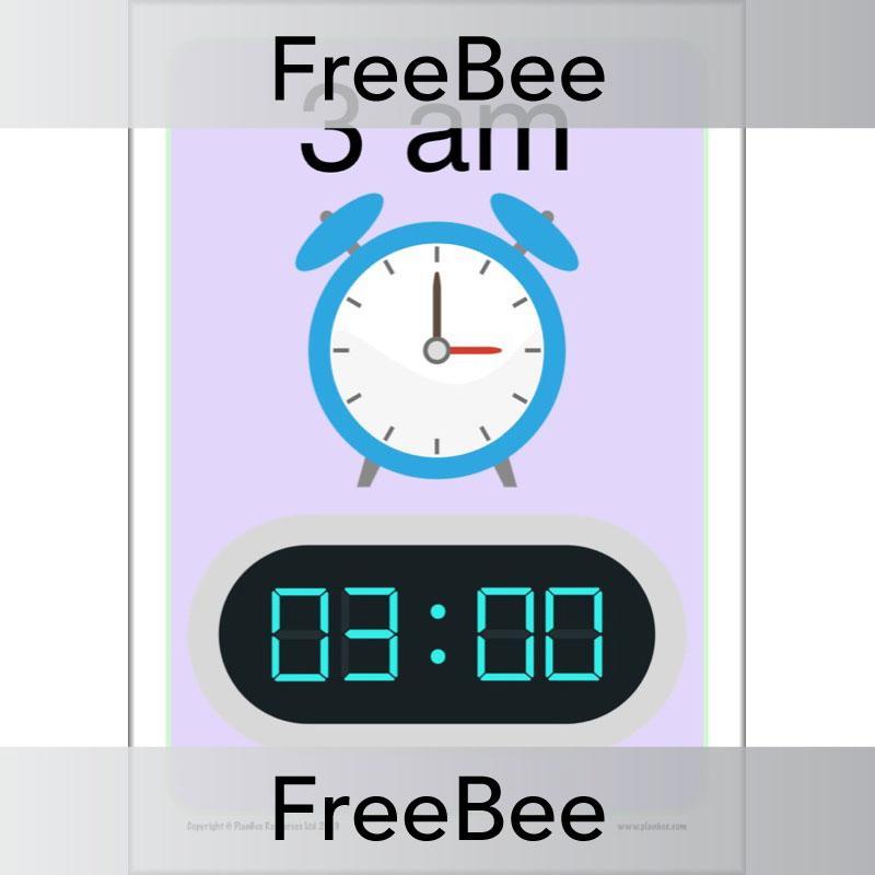 PlanBee 24-Hour Time | Free KS2 Classroom Decoration | PlanBee