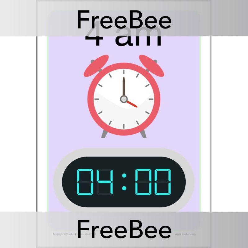 PlanBee 24-Hour Time | Free KS2 Classroom Decoration | PlanBee