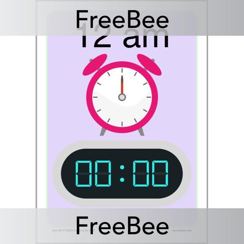 PlanBee 24-Hour Time | Free KS2 Classroom Decoration | PlanBee