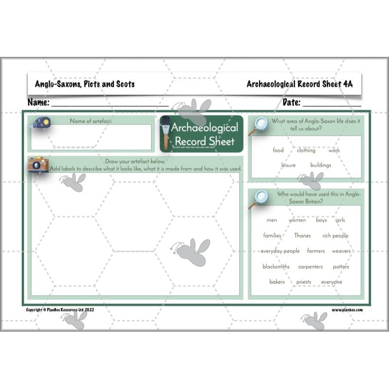 PlanBee Anglo-Saxons, Picts and Scots KS2 | Anglo-Saxons, Picts and Scots Lesson Pack by PlanBee