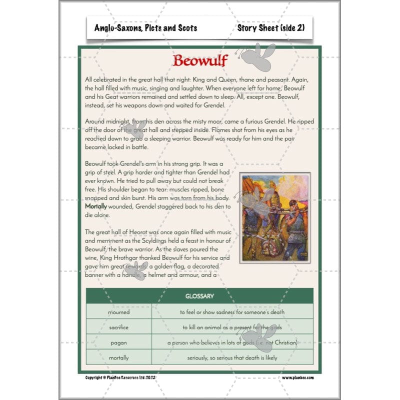 PlanBee Anglo-Saxons, Picts and Scots KS2 | Anglo-Saxons, Picts and Scots Lesson Pack by PlanBee