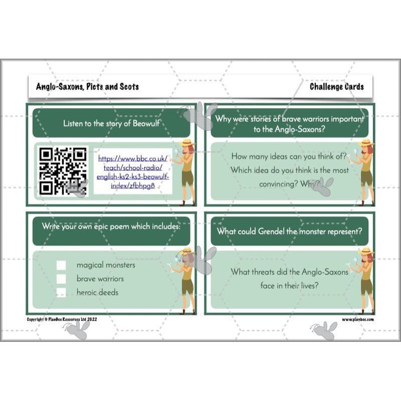 PlanBee Anglo-Saxons, Picts and Scots KS2 | Anglo-Saxons, Picts and Scots Lesson Pack by PlanBee