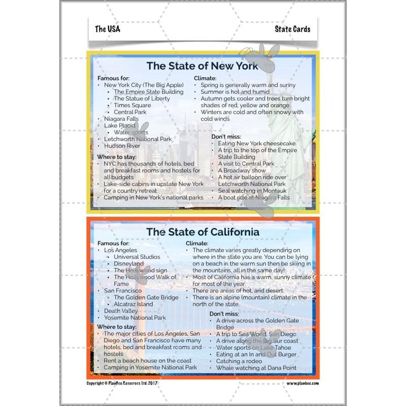 PlanBee The USA: KS2 Geography scheme of work for Year 3 & Year 4