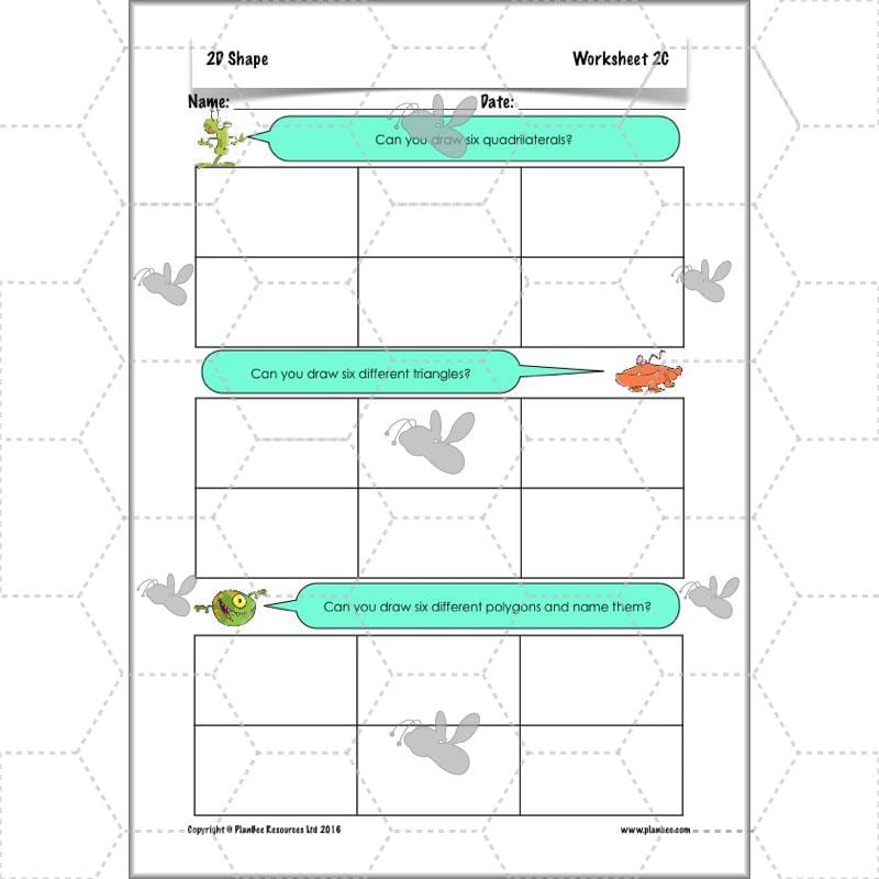 PlanBee 2D Shape Year 3 Maths Lesson Pack by PlanBee