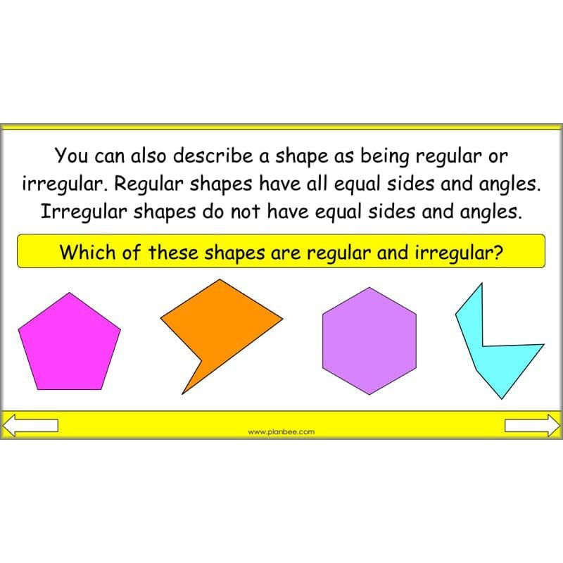 PlanBee 2D Shape Year 3 Maths Lesson Pack by PlanBee