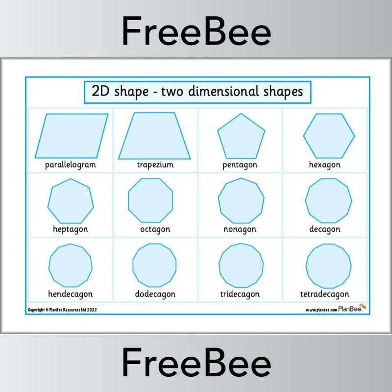 PlanBee FREE 2D Shape Posters by PlanBee