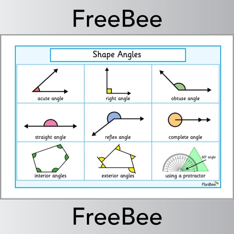 PlanBee FREE 2D Shapes Angles by PlanBee