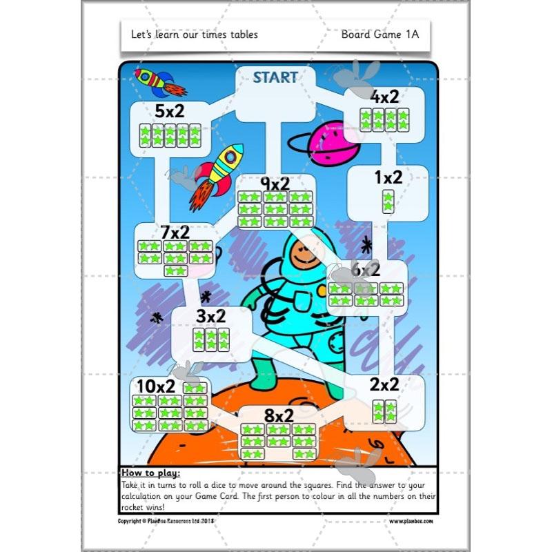 PlanBee Let's Learn our Times Tables - Maths Lessons Year 2 Multiplication