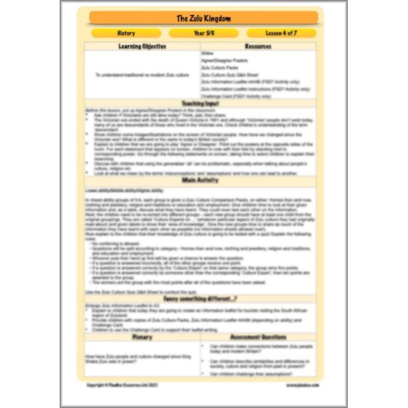 PlanBee The Zulu Kingdom KS2 | Zulu History Lessons by PlanBee