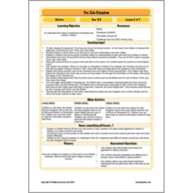 PlanBee The Zulu Kingdom KS2 | Zulu History Lessons by PlanBee