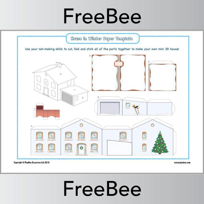 FREE Christmas Advent Activities for Kids Winter House by PlanBee