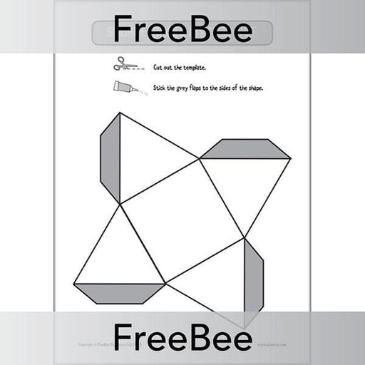 cube net template with tabs