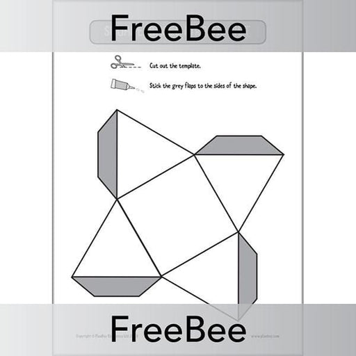 Cube Net Template With Tabs