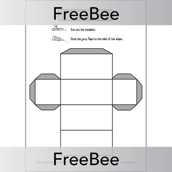 PlanBee 3D Shape Nets Printable FREE Resource by PlanBee