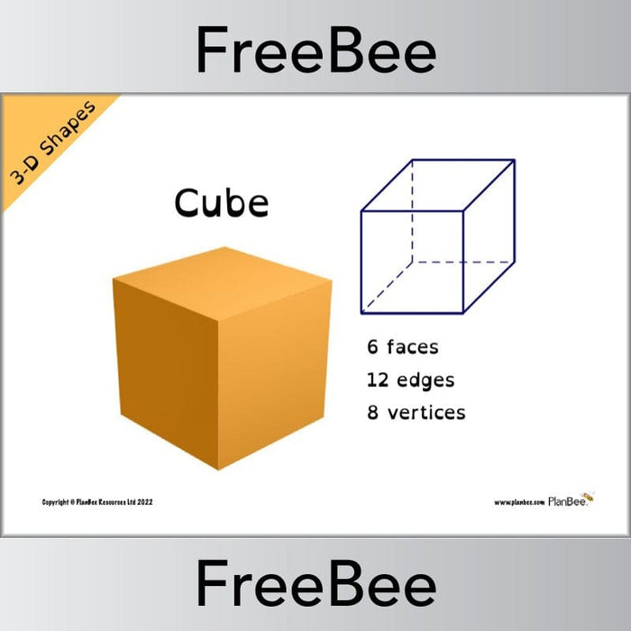 PlanBee FREE 3D Shape Posters by PlanBee