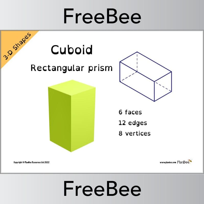 PlanBee FREE 3D Shape Posters by PlanBee