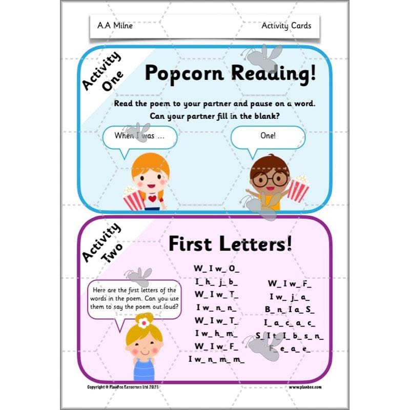 A A Milne Poems | Year 2 Poetry Planning by PlanBee