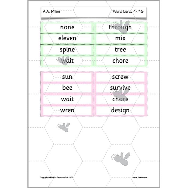 PlanBee Year 2 Poems to Perform - A.A. Milne - 'The End'