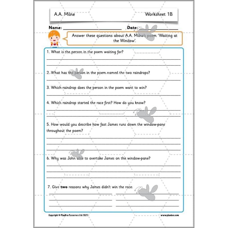 A A Milne Poems | Year 2 Poetry Planning by PlanBee